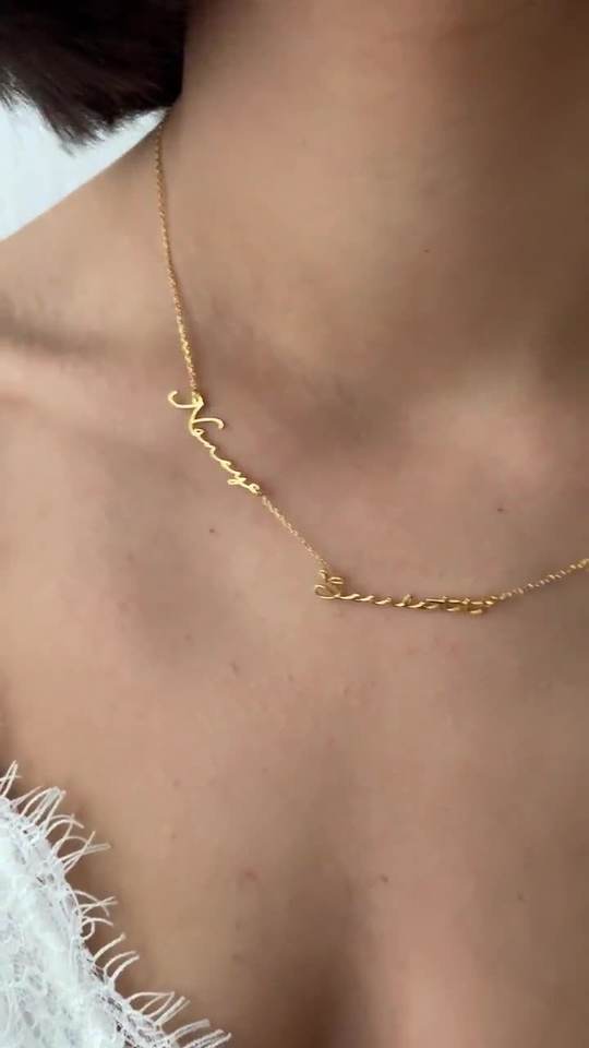 Custom Multiple Names Necklace for Women Personalized Family Name Stainless Steel Necklaces Gold Plated Jewelry