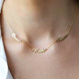 Custom Multiple Names Necklace for Women Personalized Family Name Stainless Steel Necklaces Gold Plated Jewelry