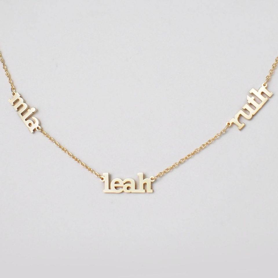 Custom Multiple Names Necklace for Women Personalized Family Name Stainless Steel Necklaces Gold Plated Jewelry