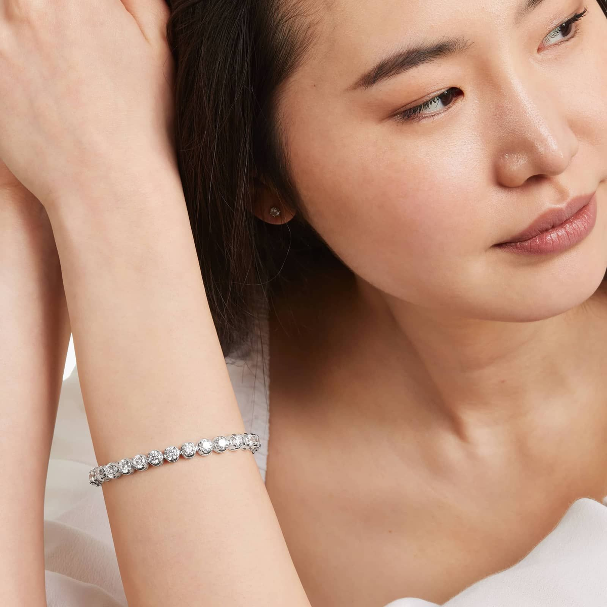 Tennis Bracelet With Lab-Grown Diamonds