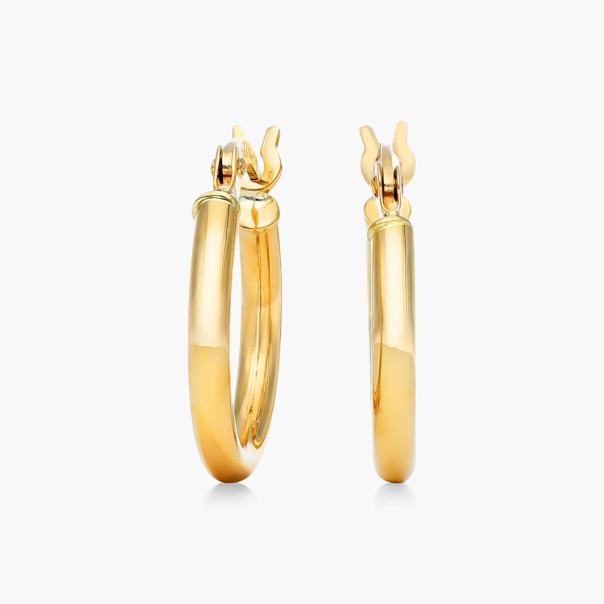 Hoop Earrings In 14K Yellow Gold