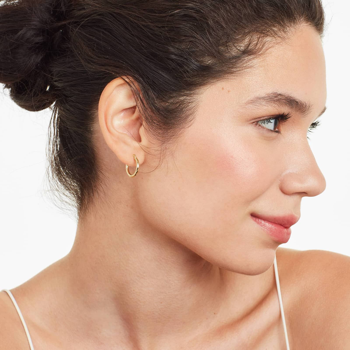 Hoop Earrings In 14K Yellow Gold