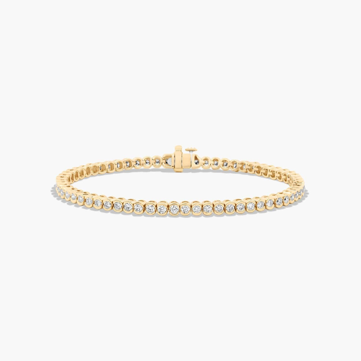 Bezel Tennis Bracelet With Lab Grown