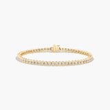 Bezel Tennis Bracelet With Lab Grown