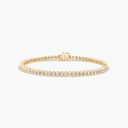 Bezel Tennis Bracelet With Lab Grown