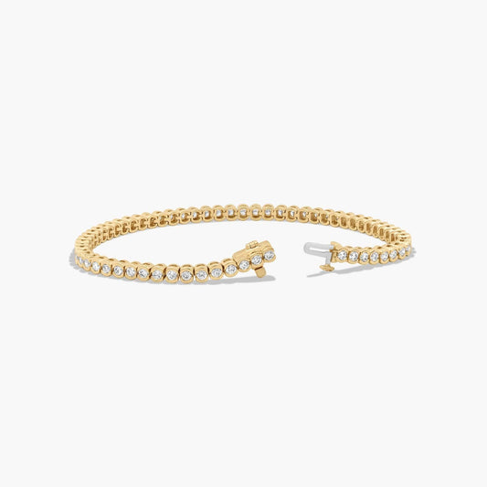 Bezel Tennis Bracelet With Lab Grown