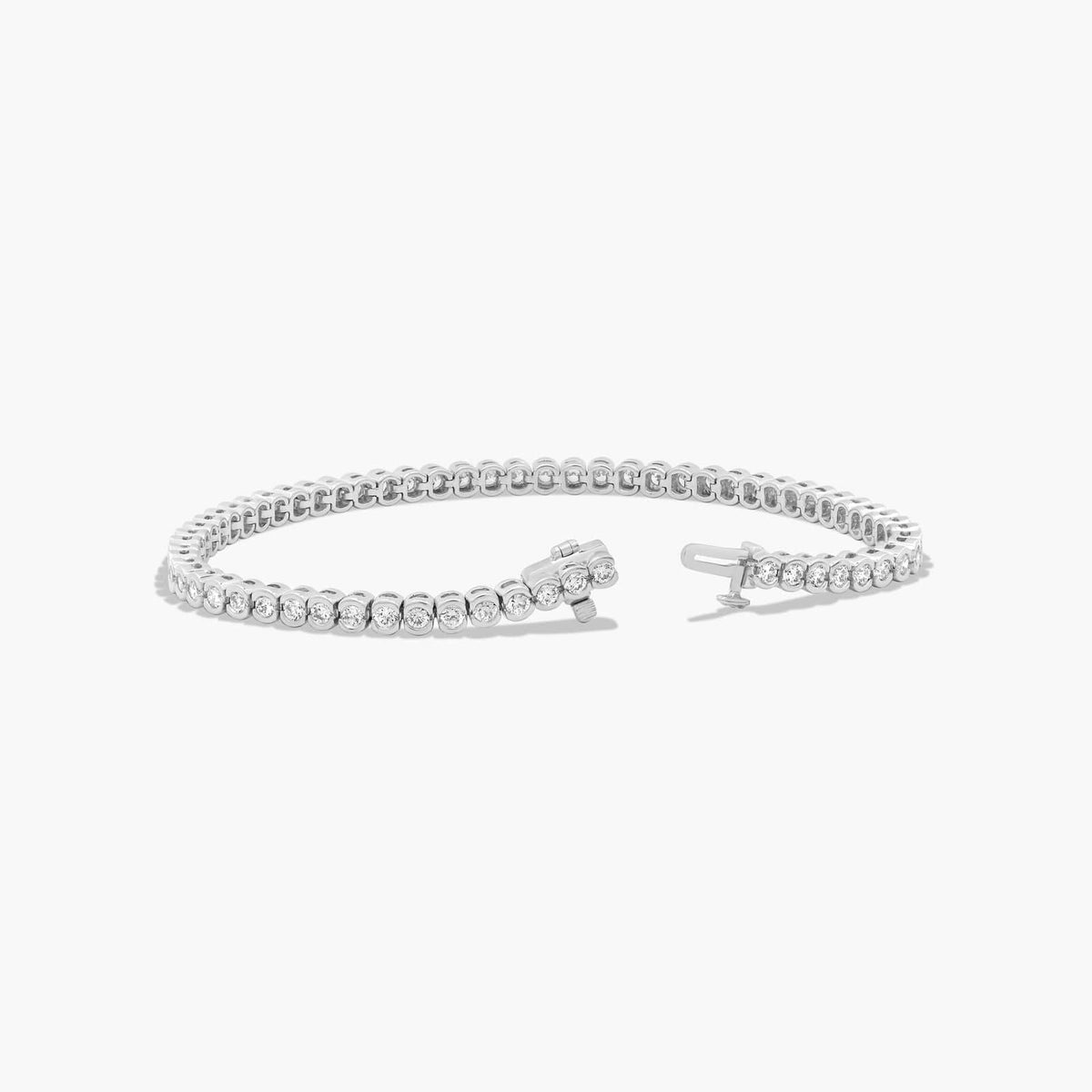 Bezel Tennis Bracelet With Lab Grown