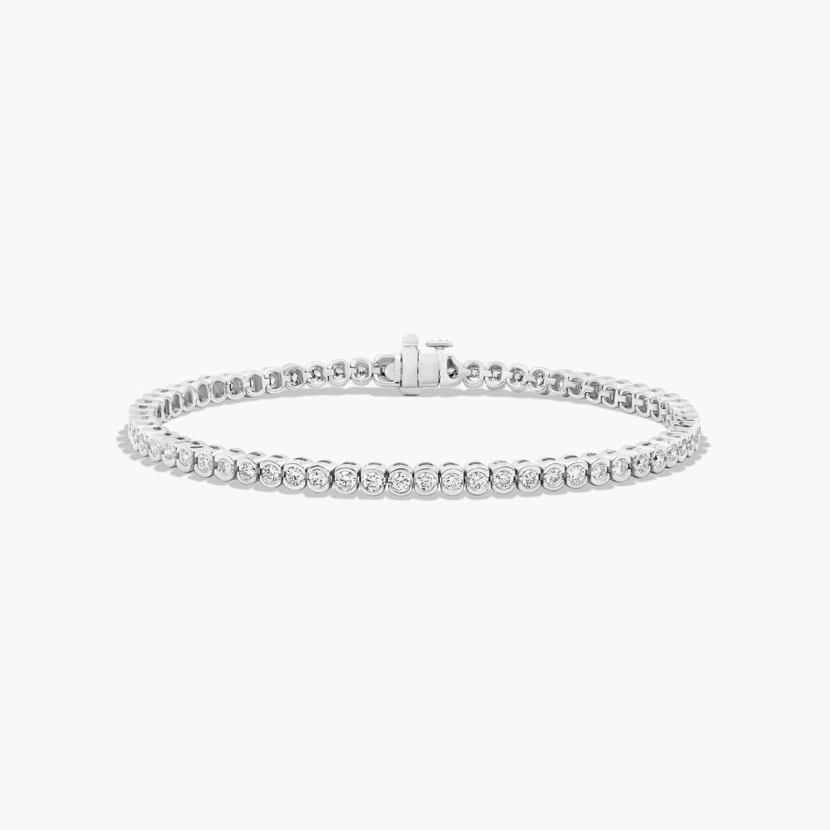 Bezel Tennis Bracelet With Lab Grown