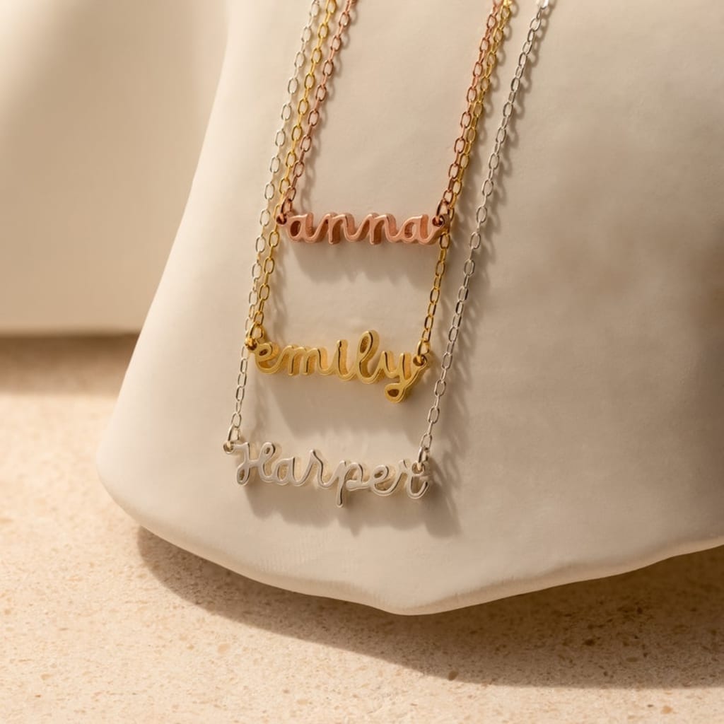 Personalized Name Necklace • Delicate Layering Necklace • Dainty Name Charm Jewelry • Birthday Gift for Her
