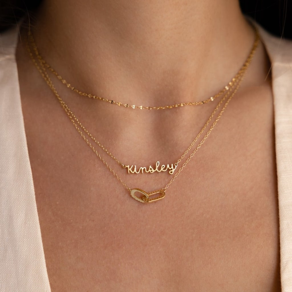 Personalized Name Necklace • Delicate Layering Necklace • Dainty Name Charm Jewelry • Birthday Gift for Her