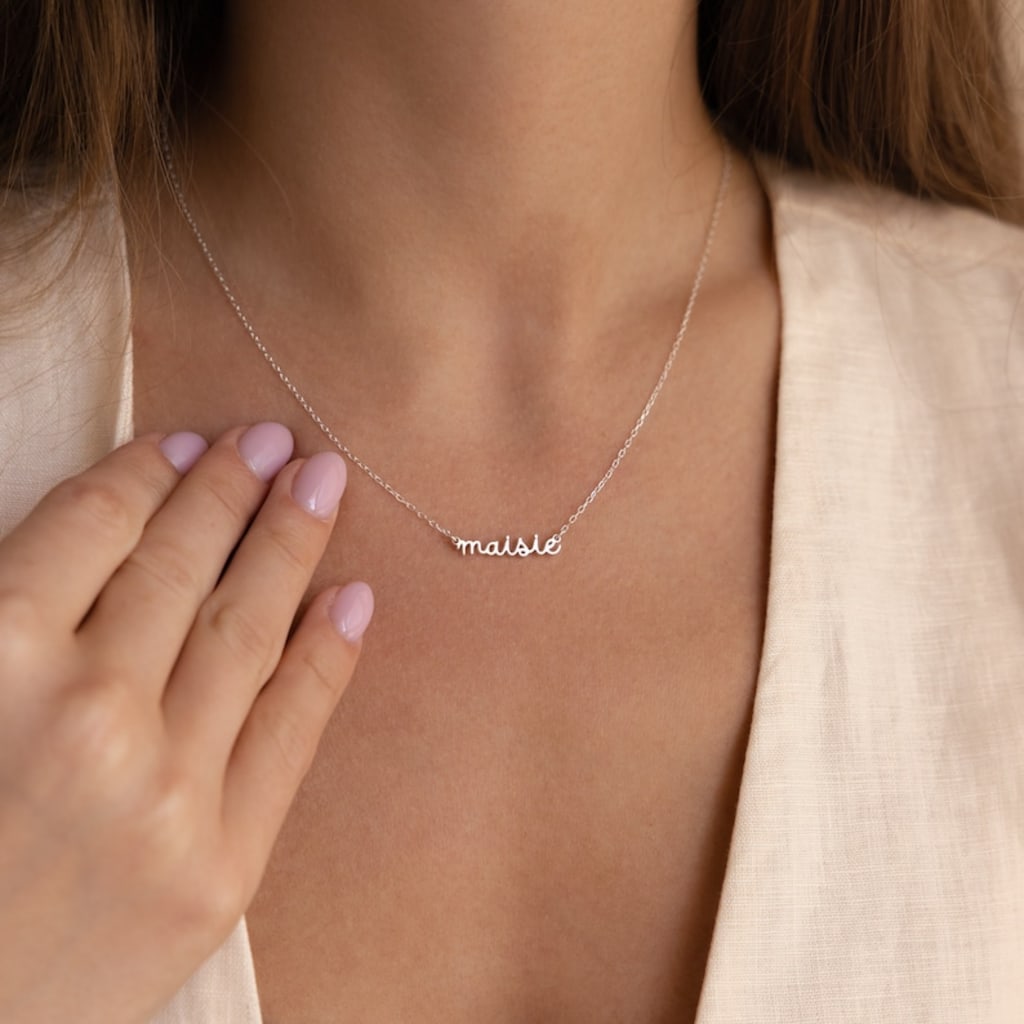 Personalized Name Necklace • Delicate Layering Necklace • Dainty Name Charm Jewelry • Birthday Gift for Her