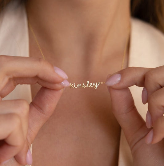Personalized Name Necklace • Delicate Layering Necklace • Dainty Name Charm Jewelry • Birthday Gift for Her