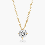 14K Yellow Gold Kite Set Solitaire Lab-Grown