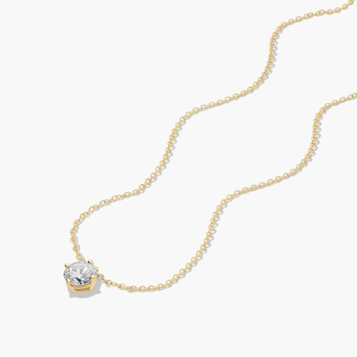 14K Yellow Gold Kite Set Solitaire Lab-Grown