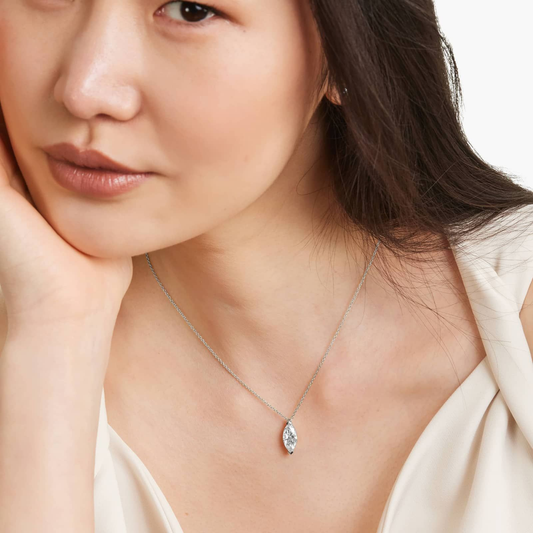 Marquise Crystal Pendant Necklace