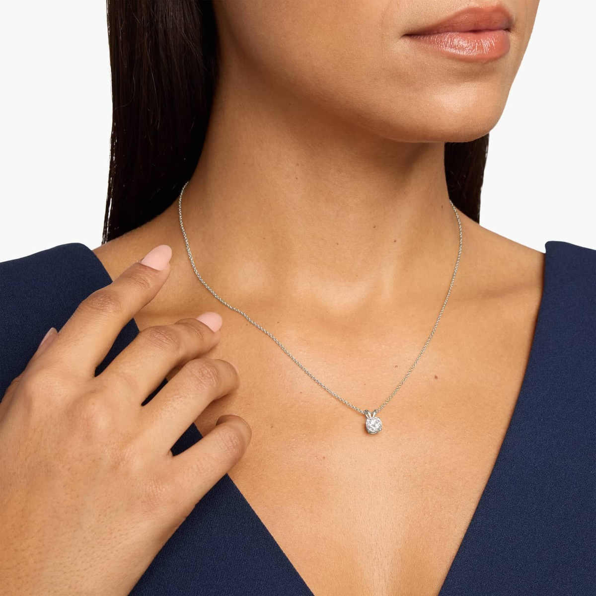 Lumiere Solitaire Pendant Necklace