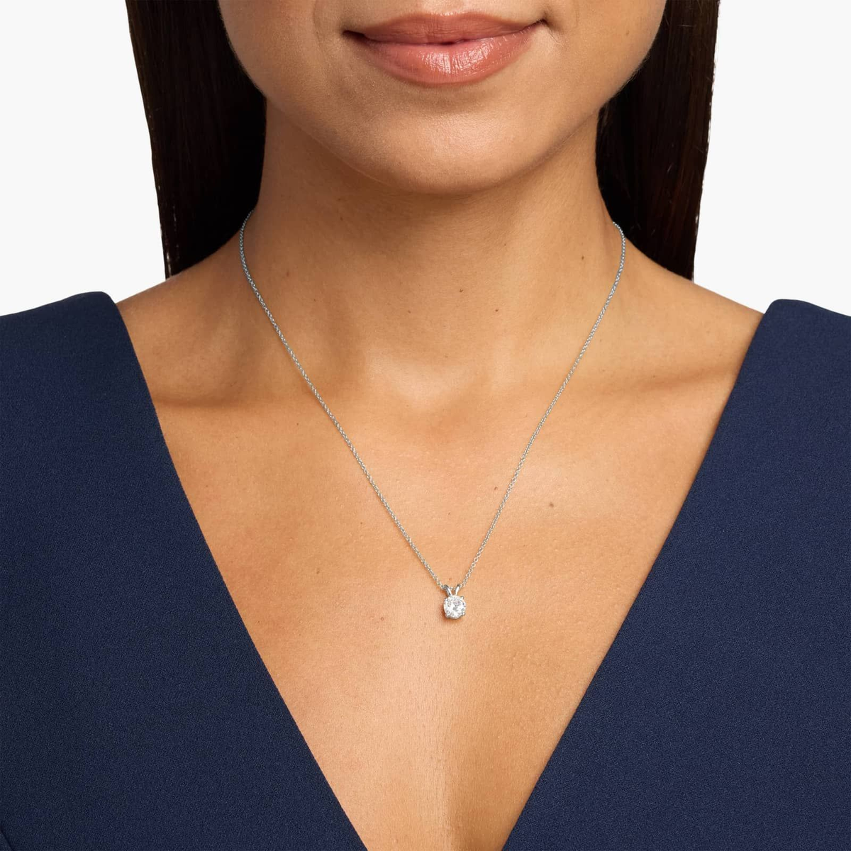 Lumiere Solitaire Pendant Necklace