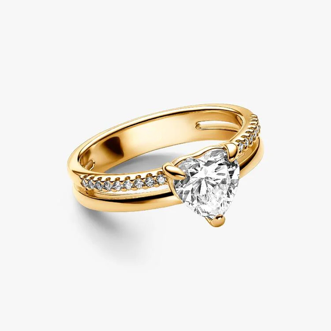 Double Band Heart Ring