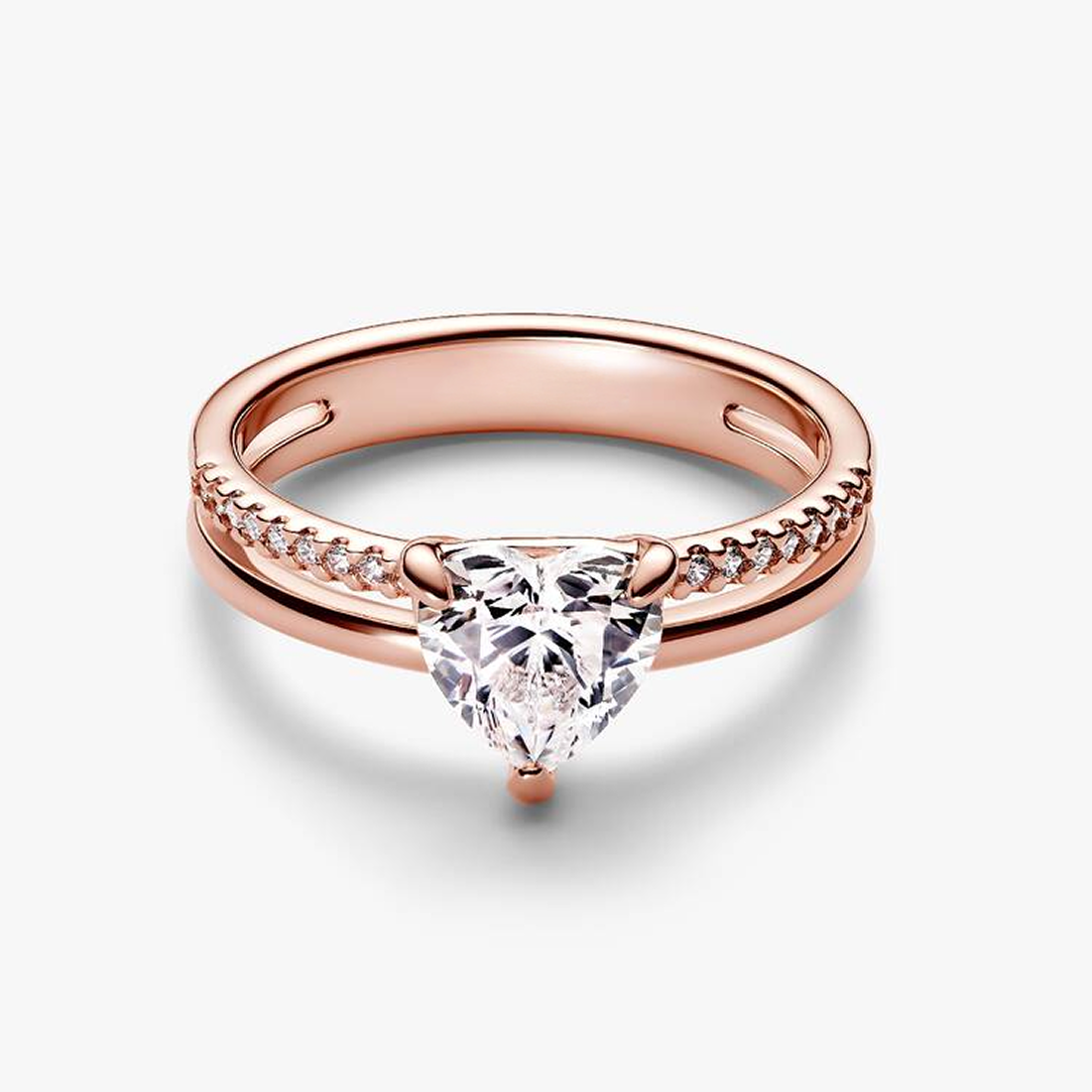 Double Band Heart Ring