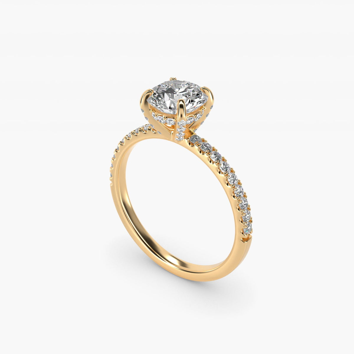 Crown Diamond Engagement Ring In Platinum