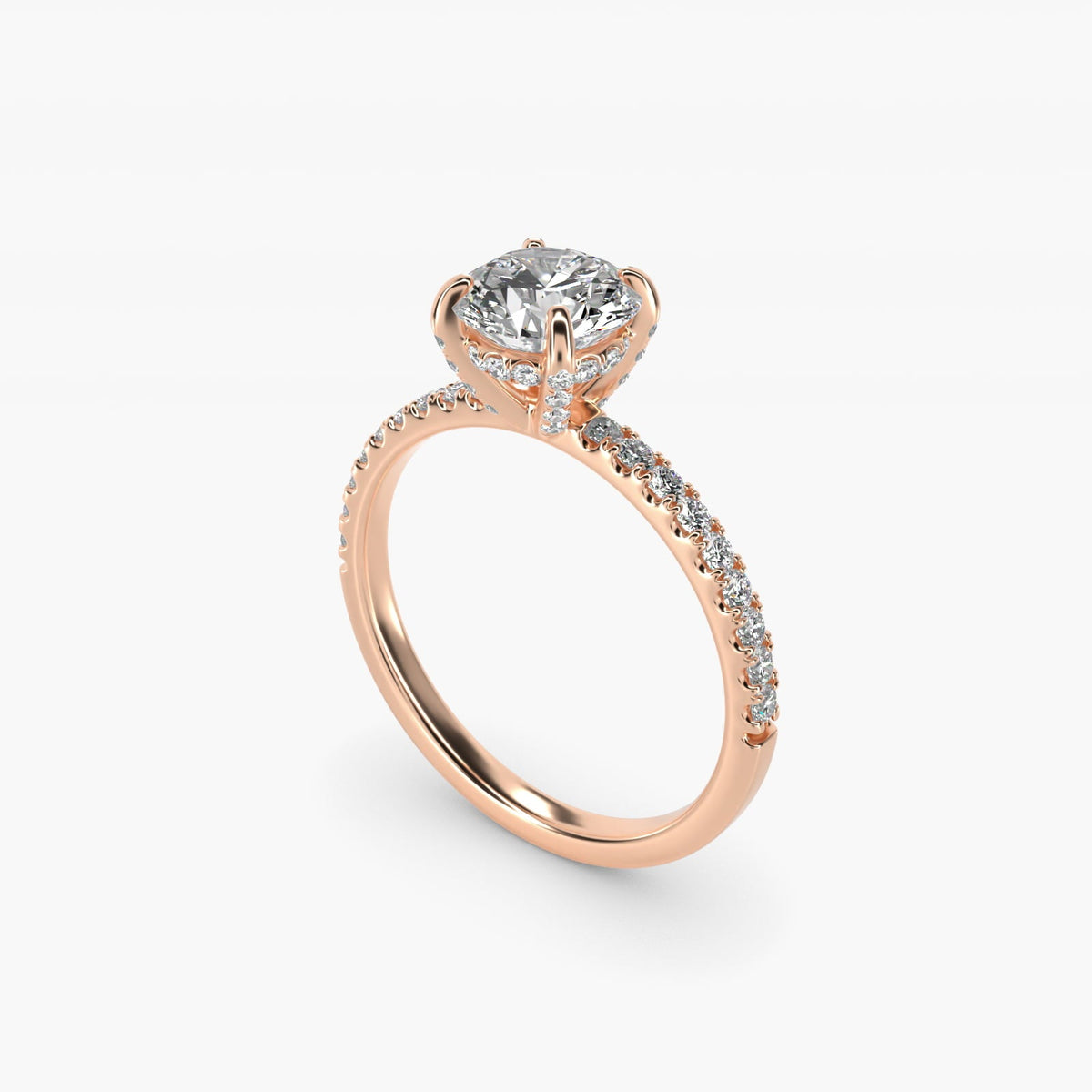 Crown Diamond Engagement Ring In Platinum