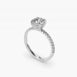 Crown Diamond Engagement Ring In Platinum