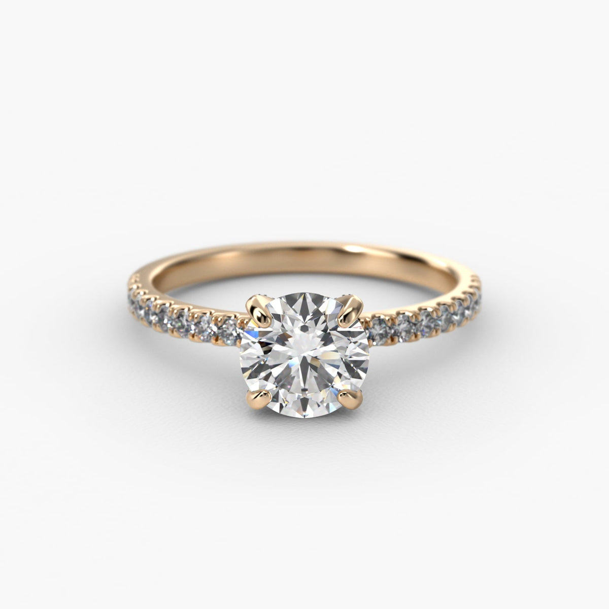 Crown Diamond Engagement Ring In Platinum