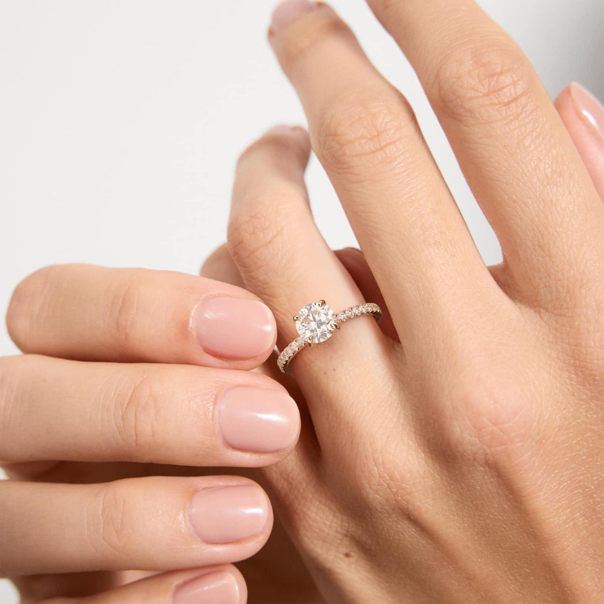 Crown Diamond Engagement Ring In Platinum