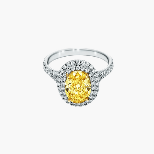 Selene Sapphire Halo Ring
